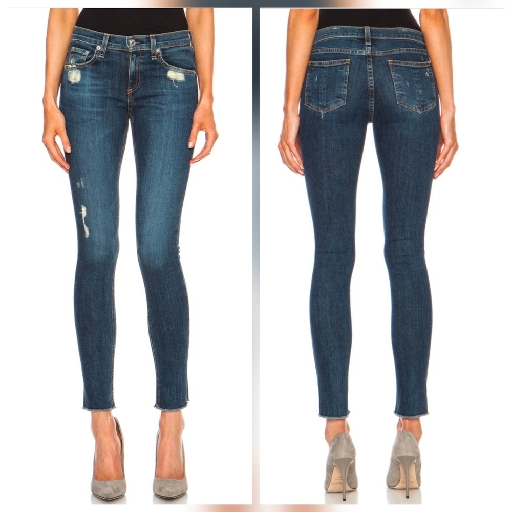 ❤️ RAG & BONE SKINNY JEANS, DISTRESSED, 00 (24) And 2 (26)